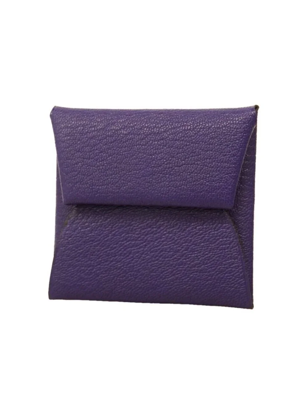 Hermes Coin Purse Bastia Chevre Mysore Purple Silver